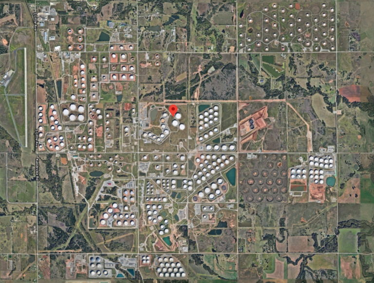 Cushing Oklahoma Oil Storage Map TopoZone